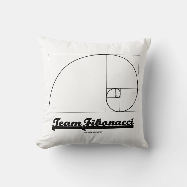 Team Fibonacci (Fibonacci Spiral) Kussen (Voorkant)