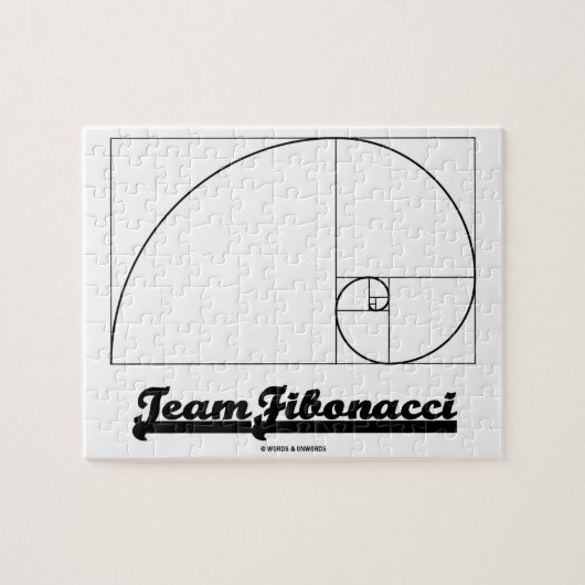 Team Fibonacci (Fibonacci Spiral) Legpuzzel (Horizontaal)
