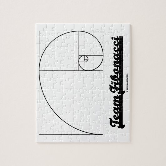 Team Fibonacci (Fibonacci Spiral) Legpuzzel (Verticaal)