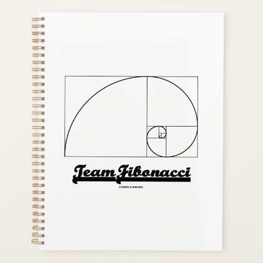 Team Fibonacci (Fibonacci Spiral) Planner (Voorkant)