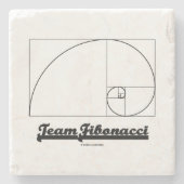 Team Fibonacci (Fibonacci Spiral) Stenen Onderzetter (Voorkant)