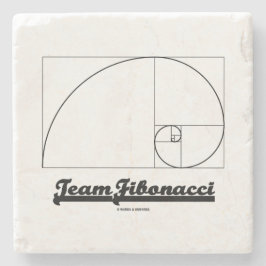 Team Fibonacci (Fibonacci Spiral) Stenen Onderzetter