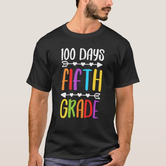 Team Fifth Grade 5th Grade 100 Days Of School Back T-shirt (Voorkant)