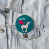 "Team Filly" Roze gender onthullen Ronde Button 7,6 Cm (In situ)