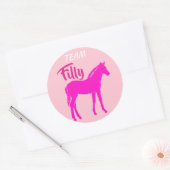 "Team Filly" Roze gender onthullen Ronde Sticker (Envelop)