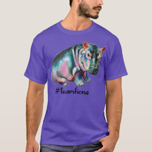 Team Fiona The Hippo Cute Preemie Baby Hippo T-shirt