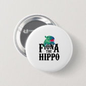 Team Fiona The Hippo Love Hippopotamuss Ronde Button 5,7 Cm (Voorkant /achterkant)