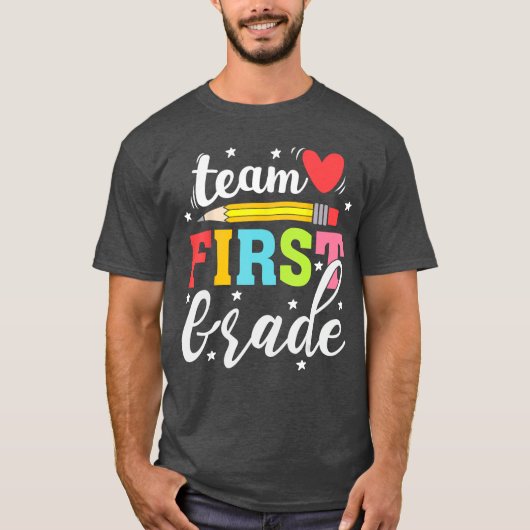 Team First Grade Kleurrijke Terug naar School Lera T-shirt (Voorkant)