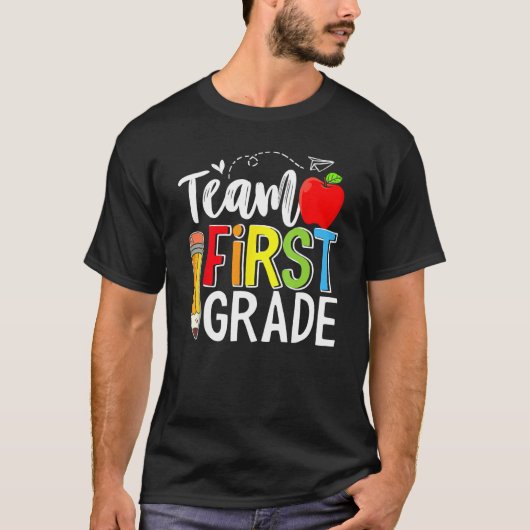 Team First Grade Shirt Teacher Student Kids Back T (Voorkant)