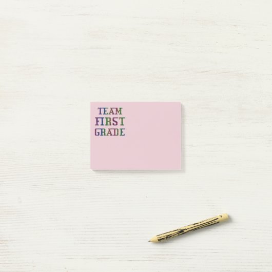Team First Grade, terug naar school Post-it Notes (Op bureau)
