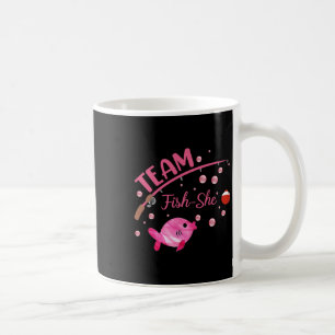 Team Fish She Shirt Vist Gender Reveal Party An Koffiemok