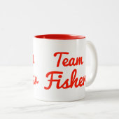 Team Fisher Tweekleurige Koffiemok (Voorkant rechts)