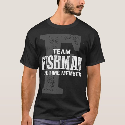 Team FISHMAN LEEFTIJD T-shirt (Voorkant)