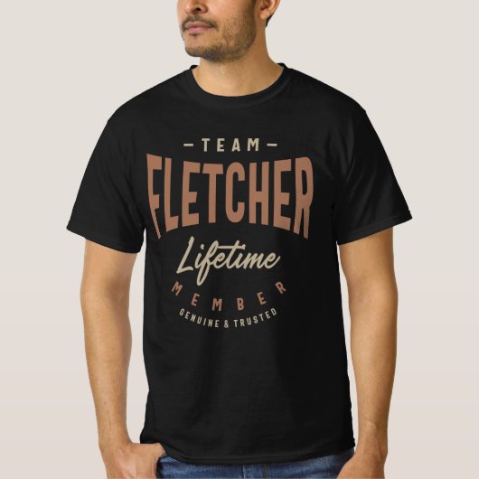 Team Fletcher Lifetime Lid Persoonlijke naam T-shirt (Voorkant)