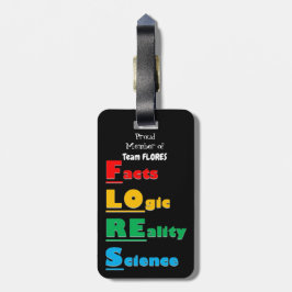 Team FLORES - Feiten, Logica, Realiteit, Wetenscha Bagagelabel