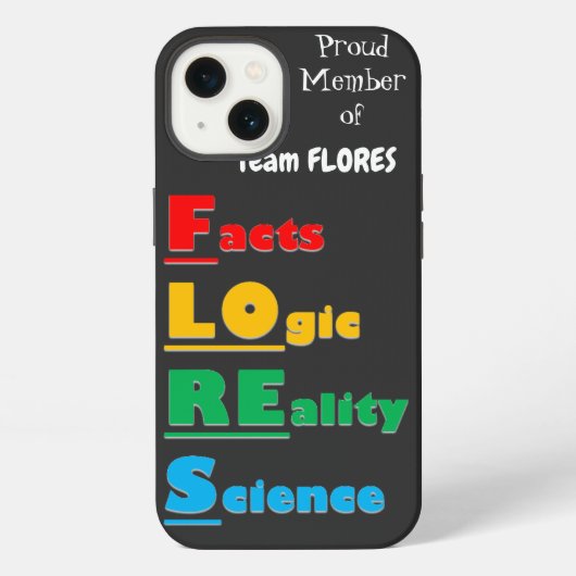 Team FLORES - Feiten, Logica, Realiteit, Wetenscha iPhone Hoesje (Achterkant)