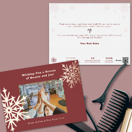 Team Foto Snowflake Folie Accents Vakantie Kaart