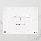 Team Foto Snowflake Folie Accents Vakantie Kaart (Achterkant)