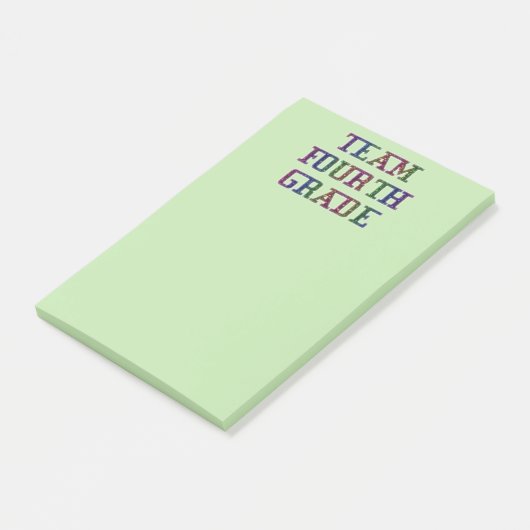 Team Fourth Grade, Novelty School Post-it Notes (Schuin)