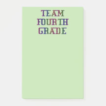 Team Fourth Grade, Novelty School Post-it Notes