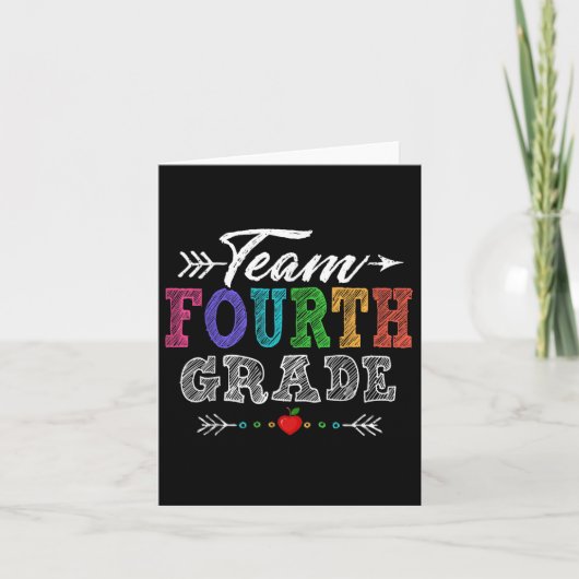 Team Fourth Grade Teacher Student Funny Back To Sc Kaart (Voorkant)