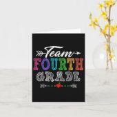 Team Fourth Grade Teacher Student Funny Back To Sc Kaart (Gele Bloem)