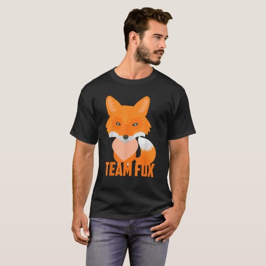 Team Fox Cool Funny I Heart Foxes Gift T-shirt (Voorkant volledig)