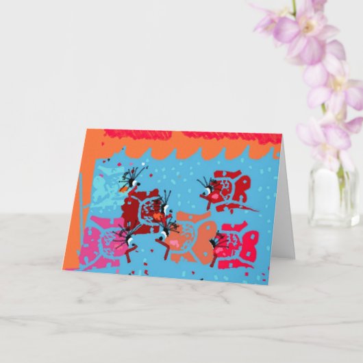 Team Fran Fish Cards Kaart (Orchidee)