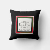 Team Fran Snowman zwart design Kussen (Achterkant)