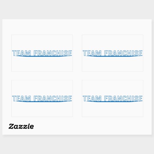 Team Franchise Witte Sticker (Vel)