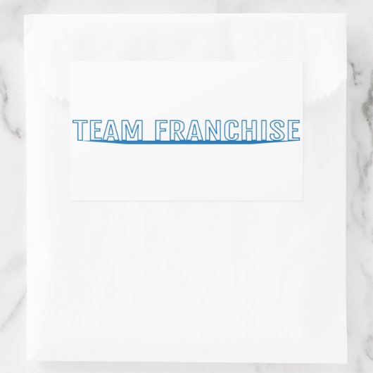 Team Franchise Witte Sticker (Tas)