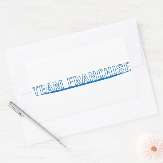 Team Franchise Witte Sticker (Envelop)