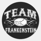 Team Frankenstein Ronde Sticker (Voorkant)