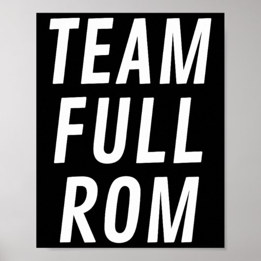 Team Full ROM Fitness Bodybuilding Gym Team Full R Poster (Voorkant)