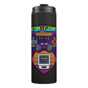 Team Gamer, gamecontroller waterfles gamer Thermosbeker