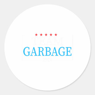 Team Garbage 2024 Trump Verkiezing Ronde Sticker