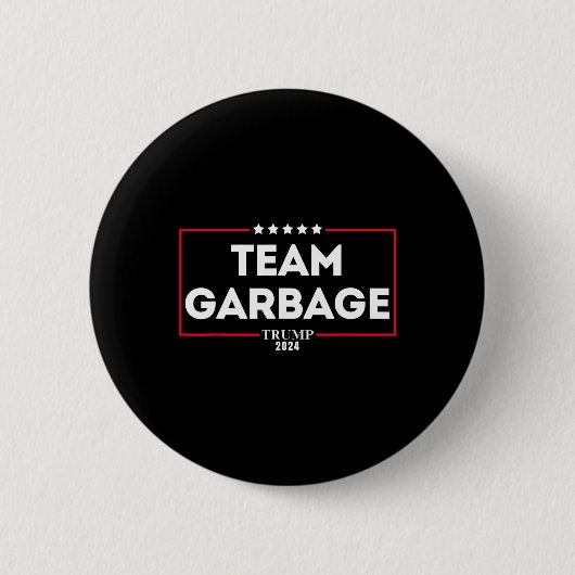 Team Garbage voor Trump 2024 1 Ronde Button 5,7 Cm (Voorkant)