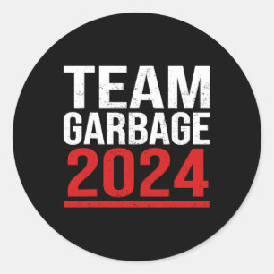 Team Garbage voor Trump 2024 Verkiezingen 2024 Ste Ronde Sticker