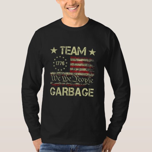 Team Garbage voor Trump 2024 verkiezingen 2024 T-shirt (Voorkant)