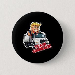 Team Garbyge 2025 Presidentiële Verkiezing Schatti Ronde Button 5,7 Cm
