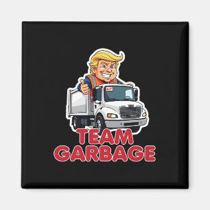 Team Garbyge Donald Trump 2025 Verkiezing Grappig Magneet
