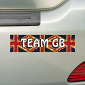 Team GB goudglitz sparkle Britse vlag bumper stick Bumpersticker (Op auto)