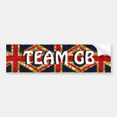 Team GB goudglitz sparkle Britse vlag bumper stick Bumpersticker (Voorkant)