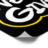 Team geeft nooit op poster (Hoek)