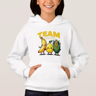 Team Geel Schattige Kawaii Groenten en Fruit