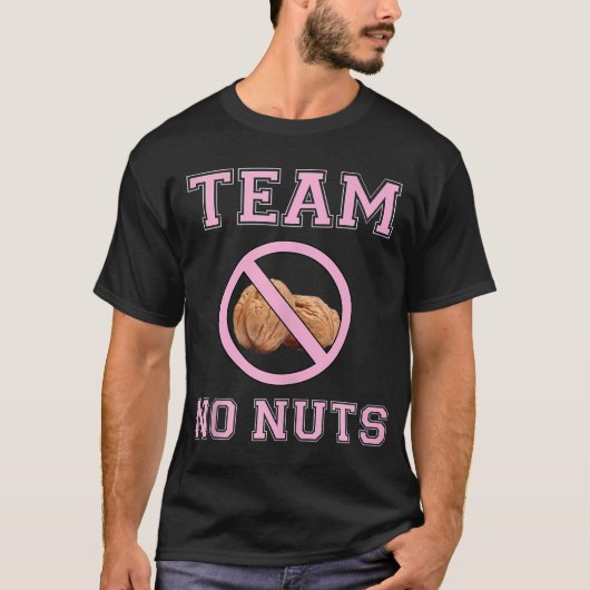 Team Geen Noten Grappig Team Meisje Geslacht Onthu T-shirt (Voorkant)