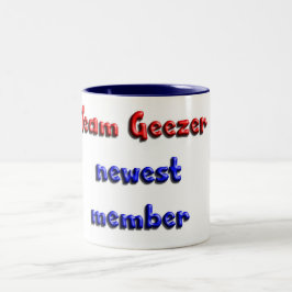 Team Geezer nieuwste lid Tweekleurige Koffiemok