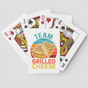Team gegrilde kaas grappige sandwich liefhebber Gr Pokerkaarten