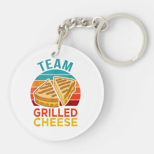 Team gegrilde kaas grappige sandwich liefhebber Gr Sleutelhanger (Achterkant)