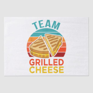 Team gegrilde kaas grappige sandwich liefhebber Gr Tissuepapier